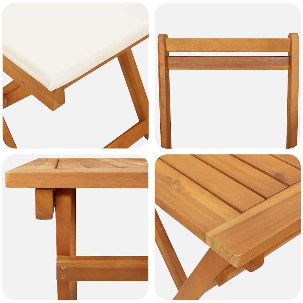 Set bistrot 5 pcs Olio Naturale Legno di Acacia Massello