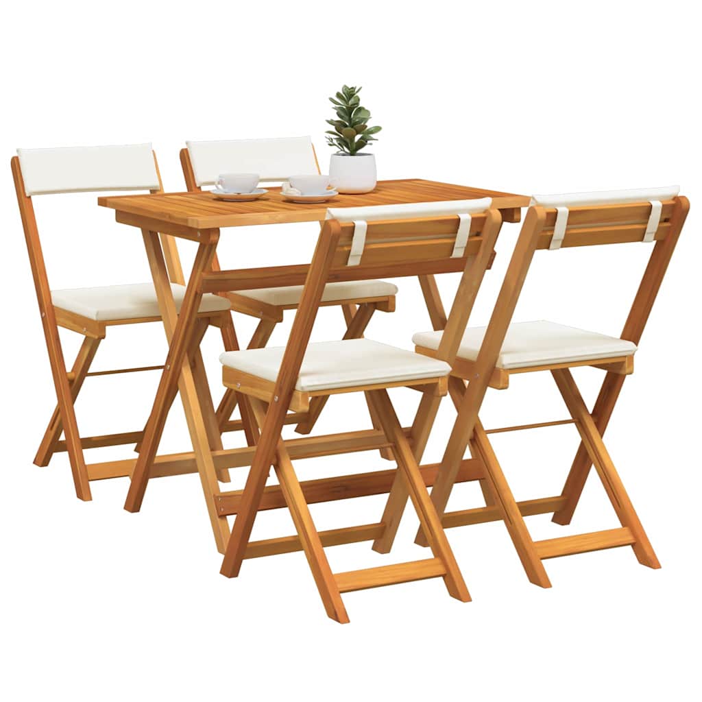 Set bistrot 5 pcs Olio Naturale Legno di Acacia Massello