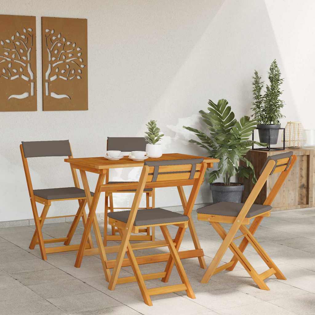 Set bistrot 5 pcs Marrone legno massello di acacia - homemem39