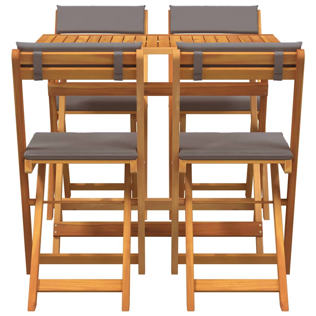 Set bistrot 5 pcs Marrone legno massello di acacia - homemem39