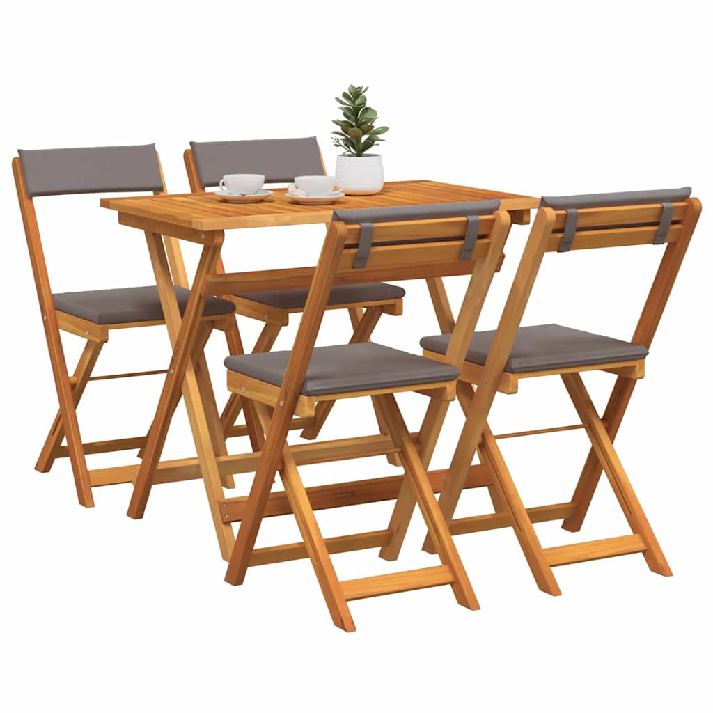 Set bistrot 5 pcs Olio Naturale Legno di Acacia Massello