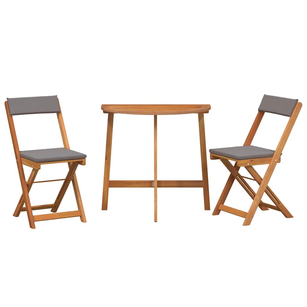 Set bistrot 3 pcs Olio Naturale Legno di Acacia Massello