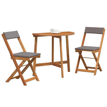 Set bistrot 3 pcs Marrone legno massello di acacia - homemem39