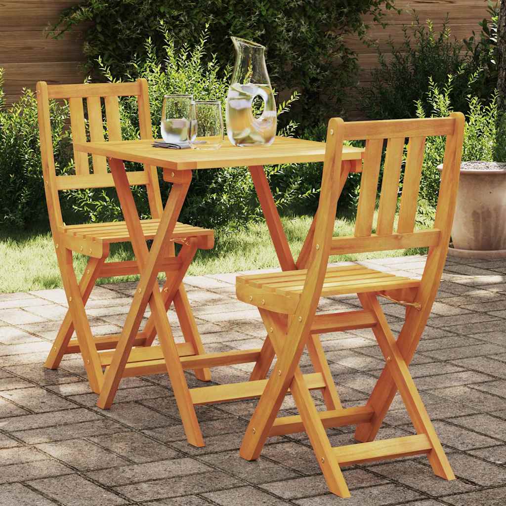 Set bistrot 3 pcs Olio Naturale Legno di Acacia Massello