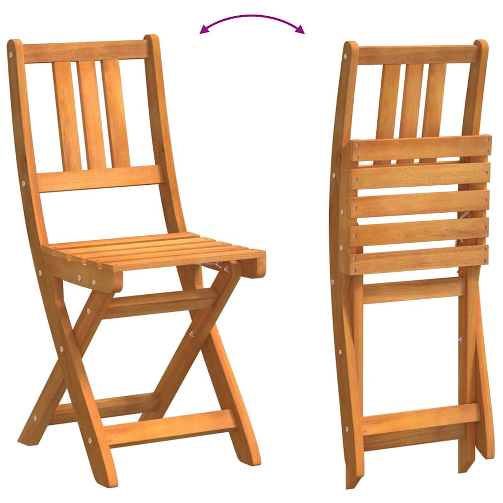 Set bistrot 3 pcs Olio Naturale Legno di Acacia Massello
