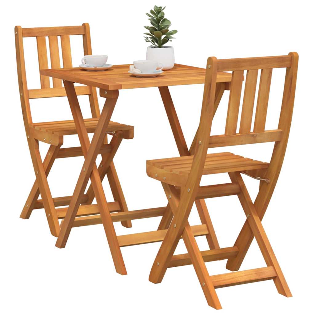 Set bistrot 3 pcs Marrone legno massello di acacia - homemem39