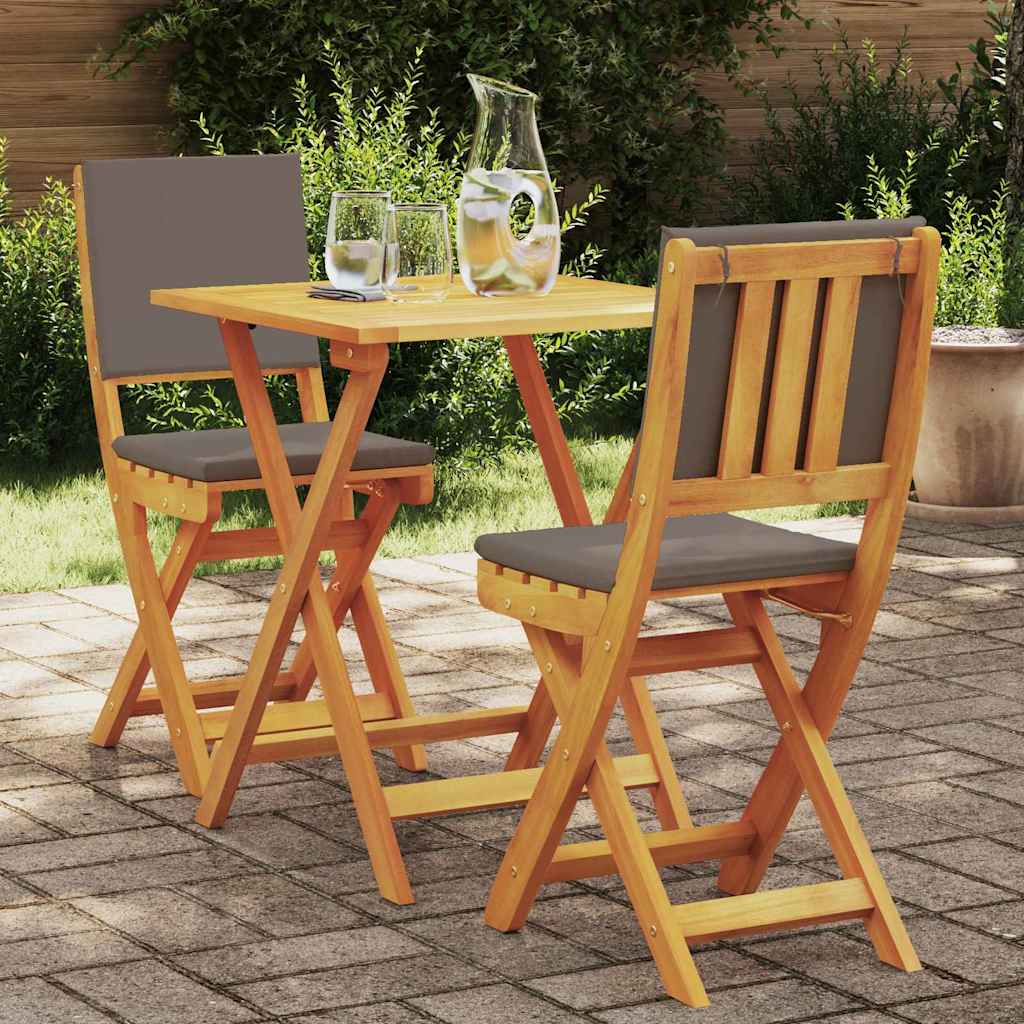 Set bistrot 3 pcs Marrone legno massello di acacia - homemem39