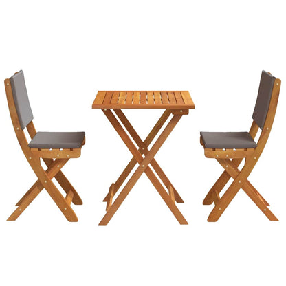 Set bistrot 3 pcs Marrone legno massello di acacia - homemem39