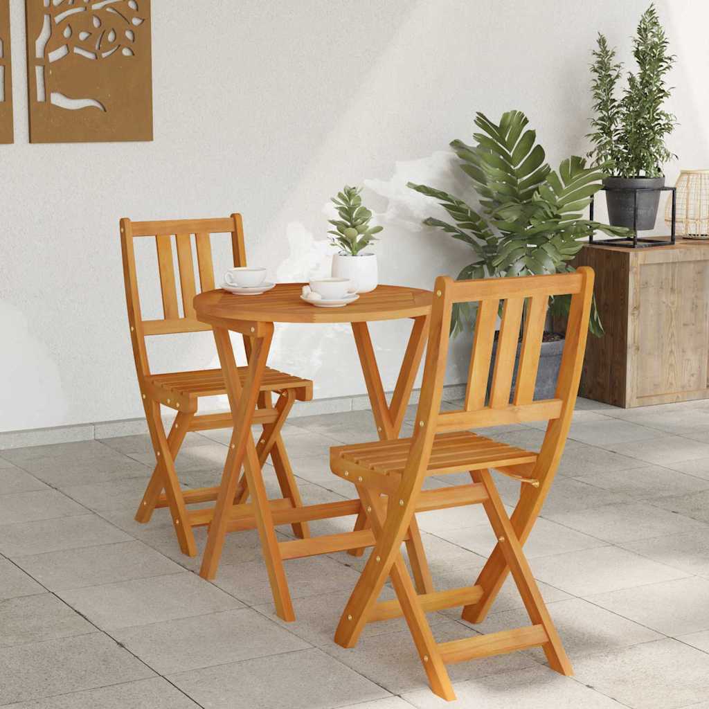 Set bistrot 3 pcs Marrone legno massello di acacia - homemem39