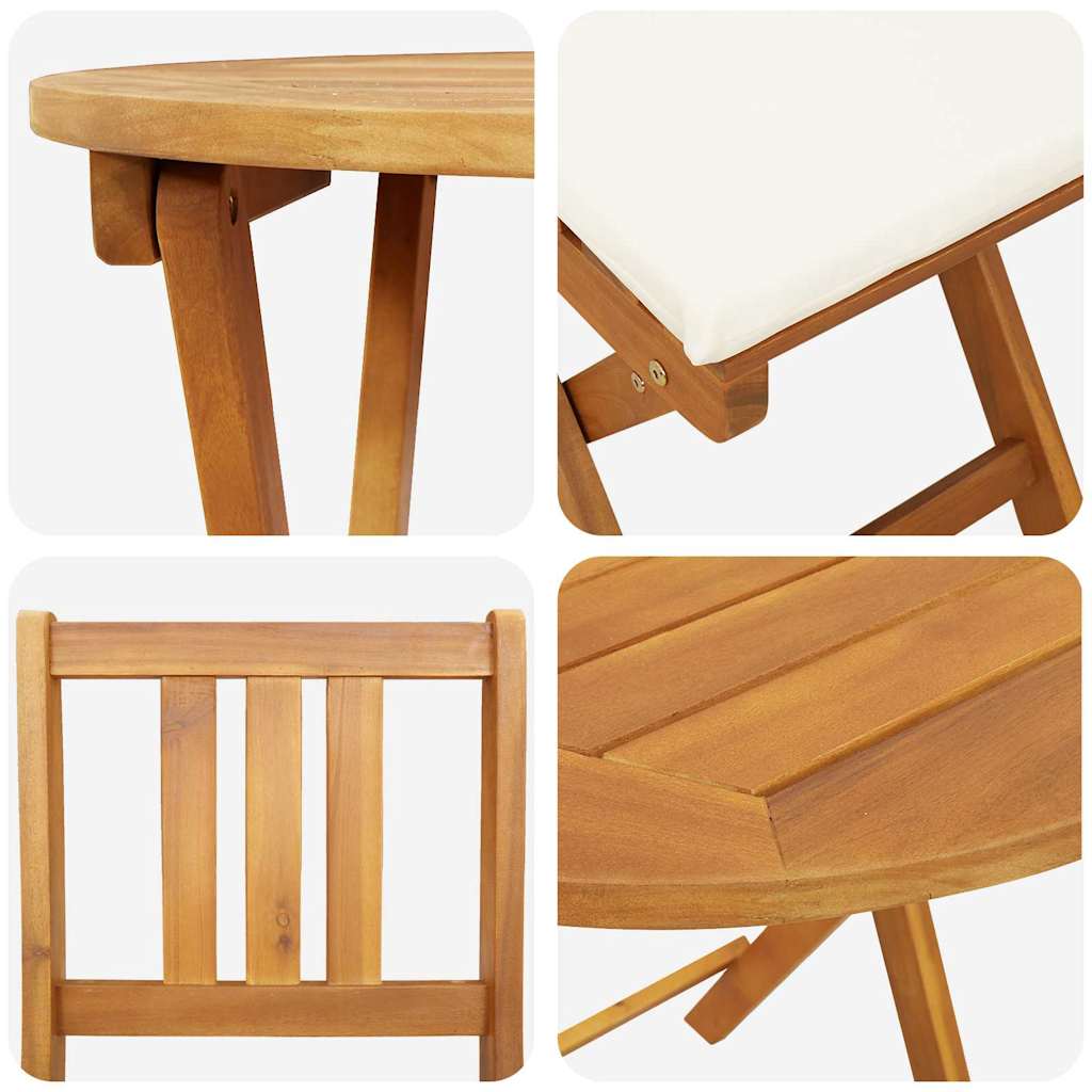 Set bistrot 3 pcs Marrone legno massello di acacia - homemem39