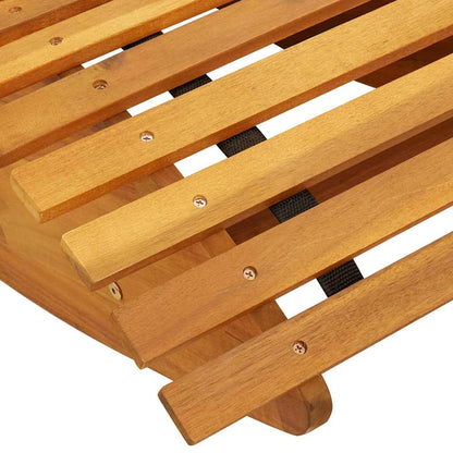 Lettino 2 pcs Marrone 154 x 60 x 74 cm Legno di Acacia Massello