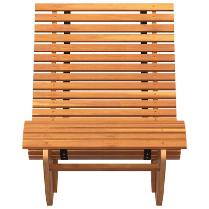 Lettino 2 pcs Marrone 154 x 60 x 74 cm Legno di Acacia Massello