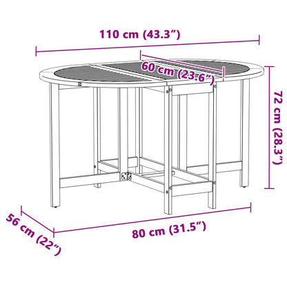 Tavolo da Giardino Marrone 110 x 60 x 72 cm | homemem39