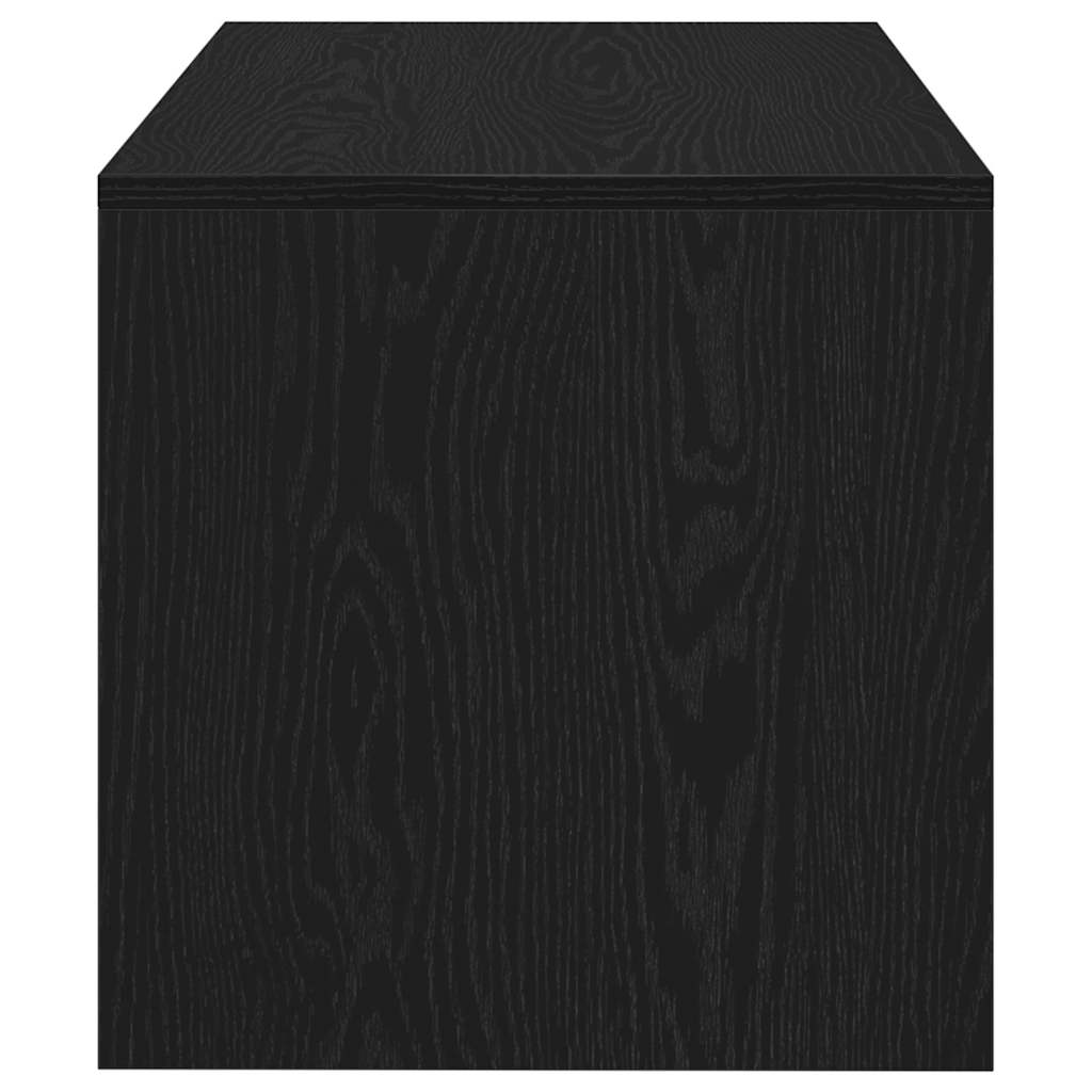 Mobile Porta TV Rovere Nero 80x40x40 cm in Legno Multistrato