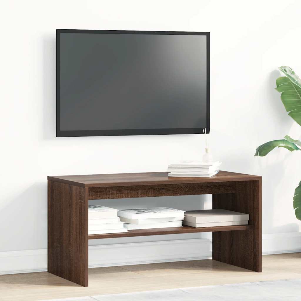 Mobile Porta TV Rovere Marrone 80x40x40 cm in Legno Multistrato - homemem39