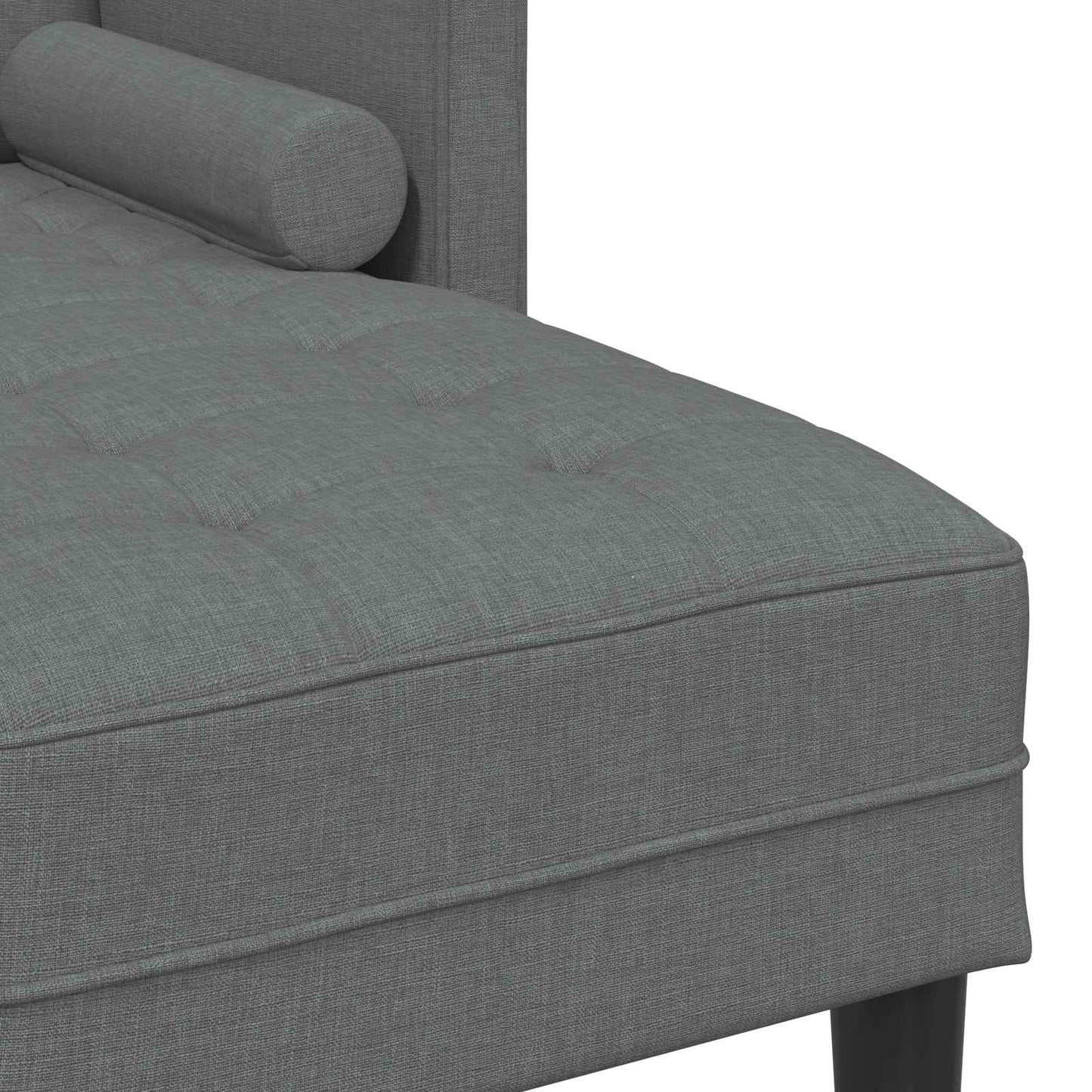 Set di divani con cuscino 2 pcs Grigio scuro Poliestere
