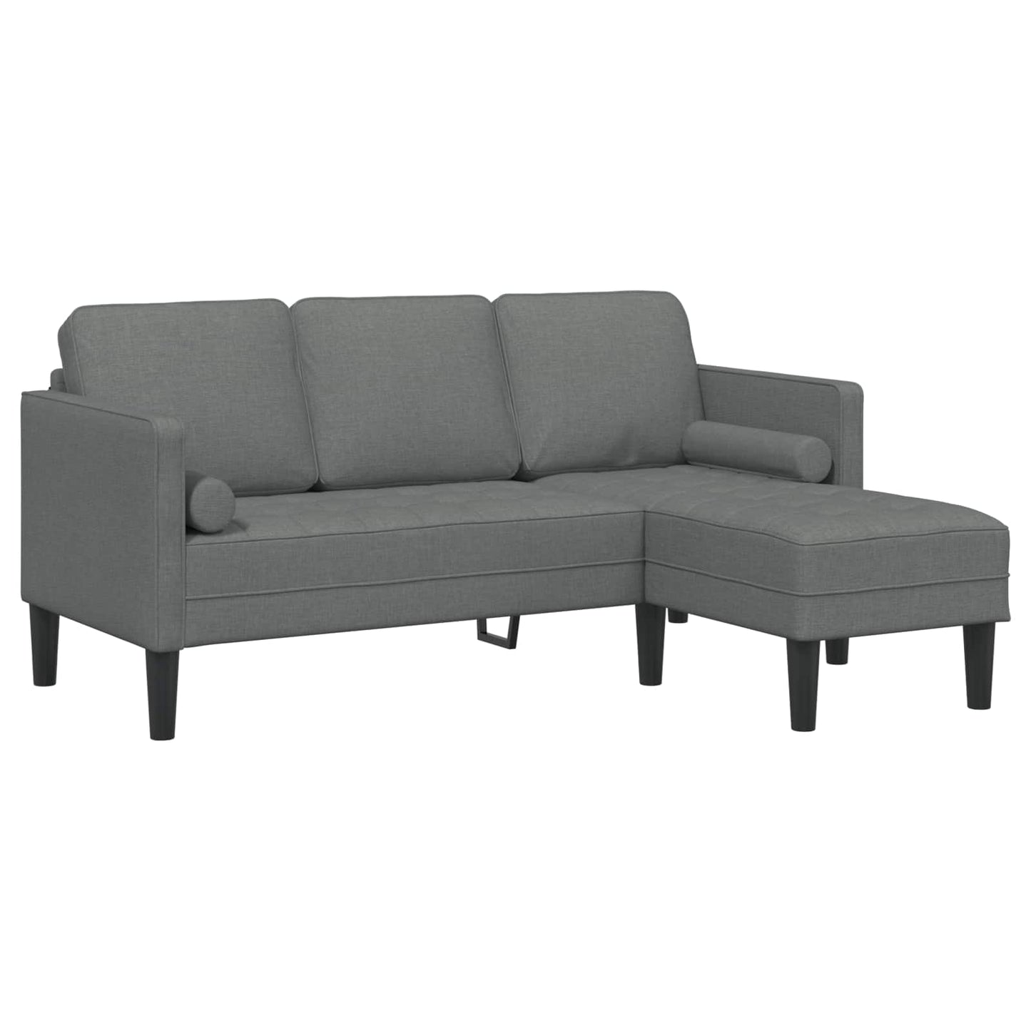 Set di divani con cuscino 2 pcs Grigio scuro Poliestere | homemem39