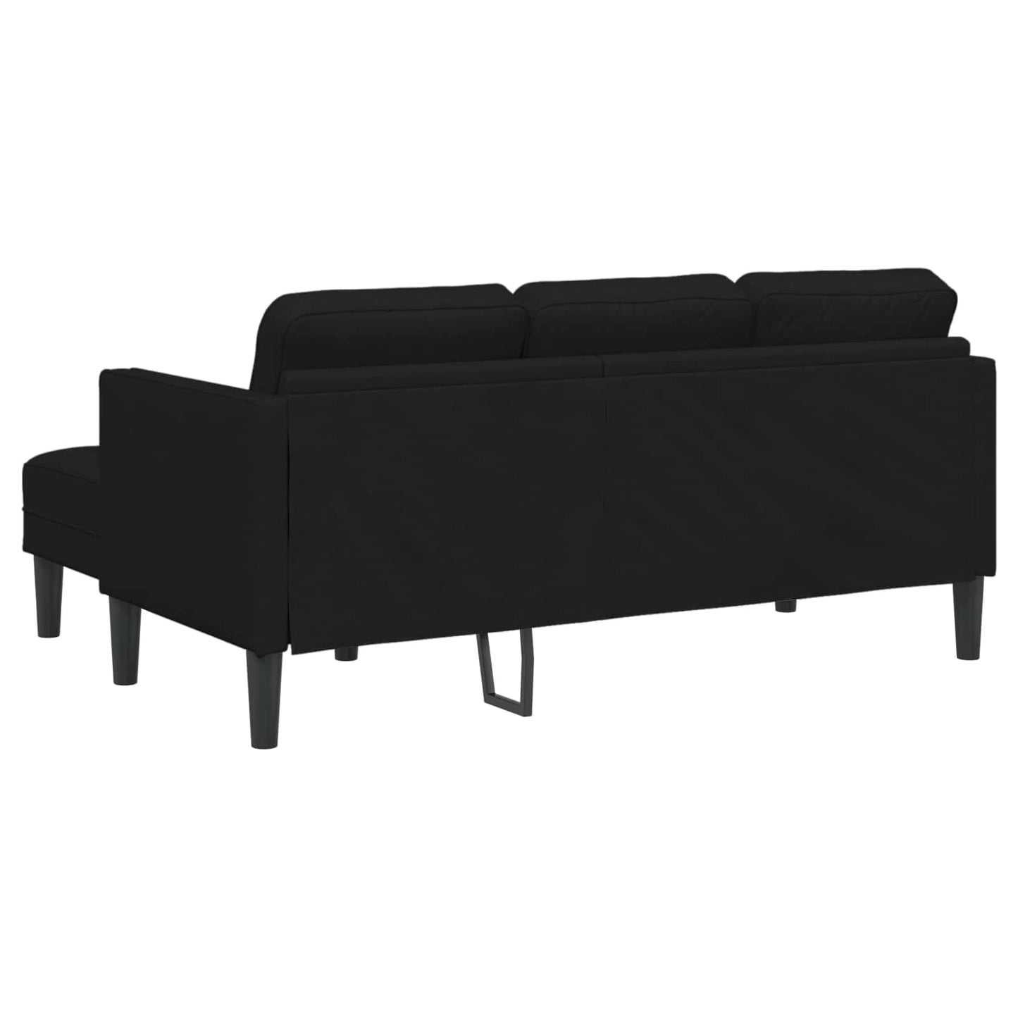 Set di divani con cuscino 2 pcs Nero Poliestere