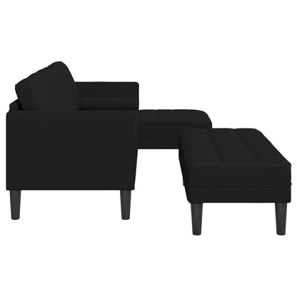Set di divani con cuscino 2 pcs Nero Poliestere | homemem39