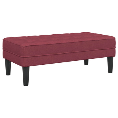 Set di divani con cuscino 2 pcs Rosso Vino Poliestere | homemem39