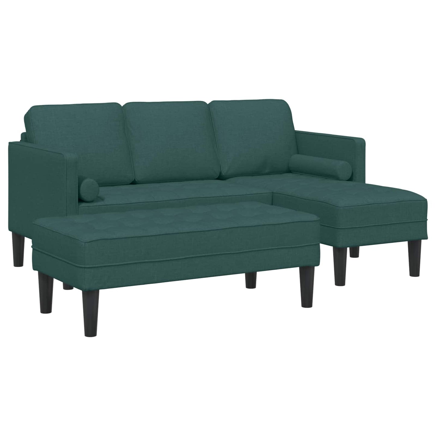 Set di divani con cuscino 2 pcs Verde Scuro Poliestere | homemem39