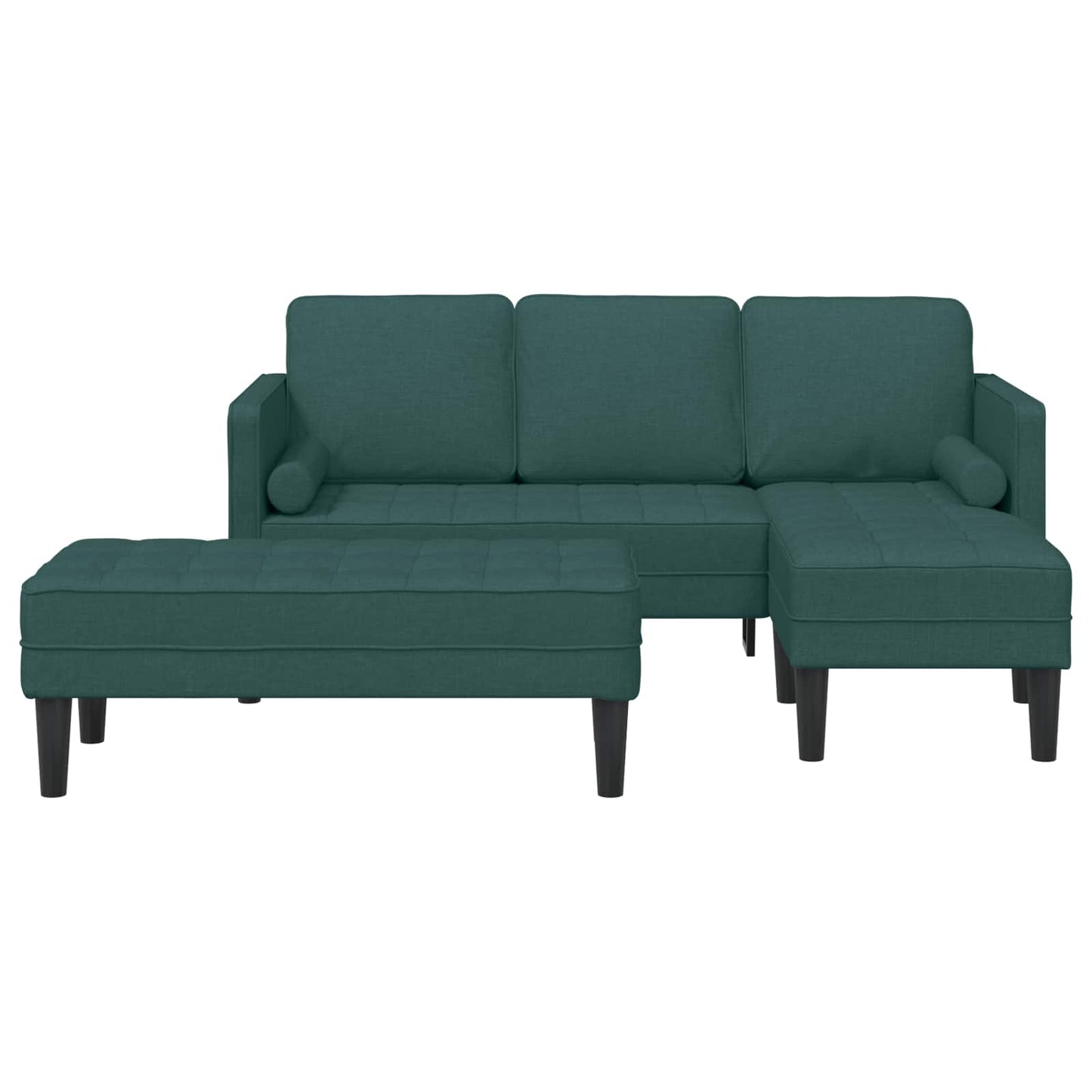 Set di divani con cuscino 2 pcs Verde Scuro Poliestere | homemem39