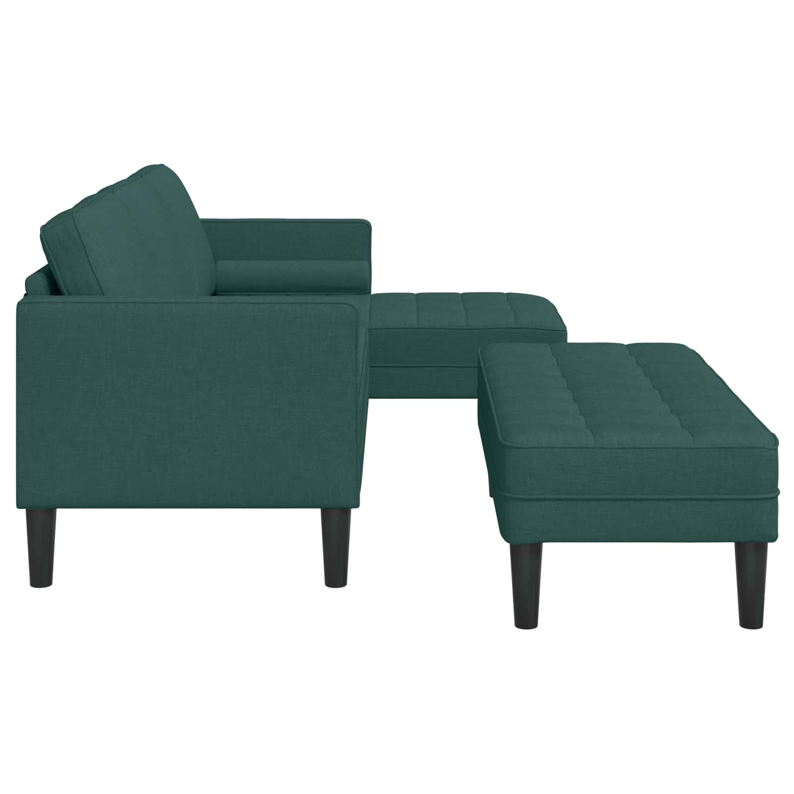 Set di divani con cuscino 2 pcs Verde Scuro Poliestere | homemem39
