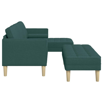 Set di divani con cuscino 2 pcs Verde Scuro Poliestere | homemem39