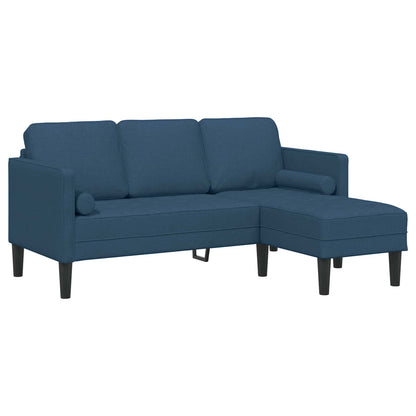 Set di divani con cuscino 2 pcs Blu Poliestere