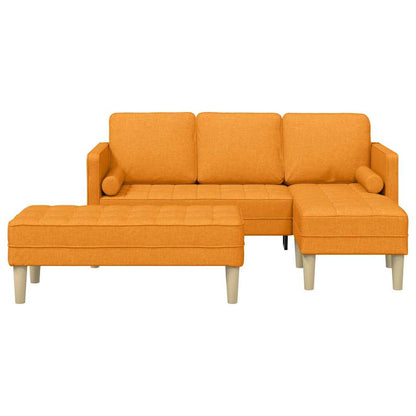 Set di divani con cuscino 2 pcs Giallo Scuro Poliestere | homemem39
