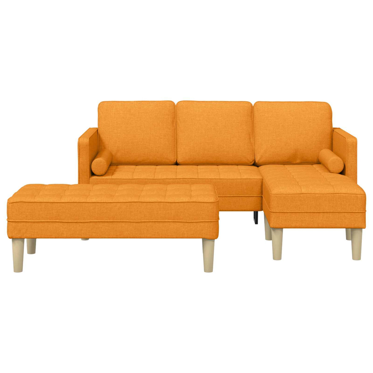 Set di divani 2 pz Giallo Scuro Poliestere | homemem39