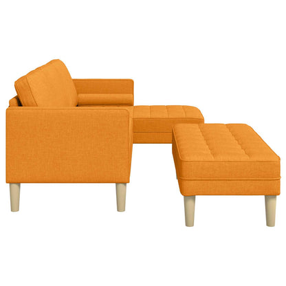 Set di divani 2 pz Giallo Scuro Poliestere | homemem39