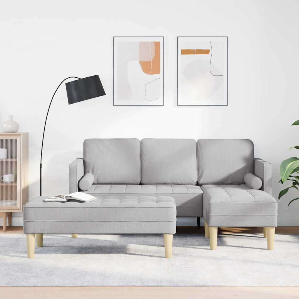 Set di divani 2 pcs Grigio Nuvola 173 x 131 x 67 cm Poliestere | homemem39