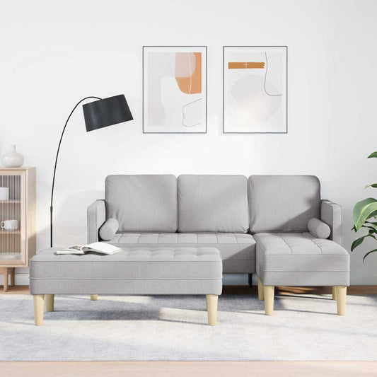 Set di divani 2 pcs Grigio Nuvola 173 x 131 x 67 cm Poliestere | homemem39