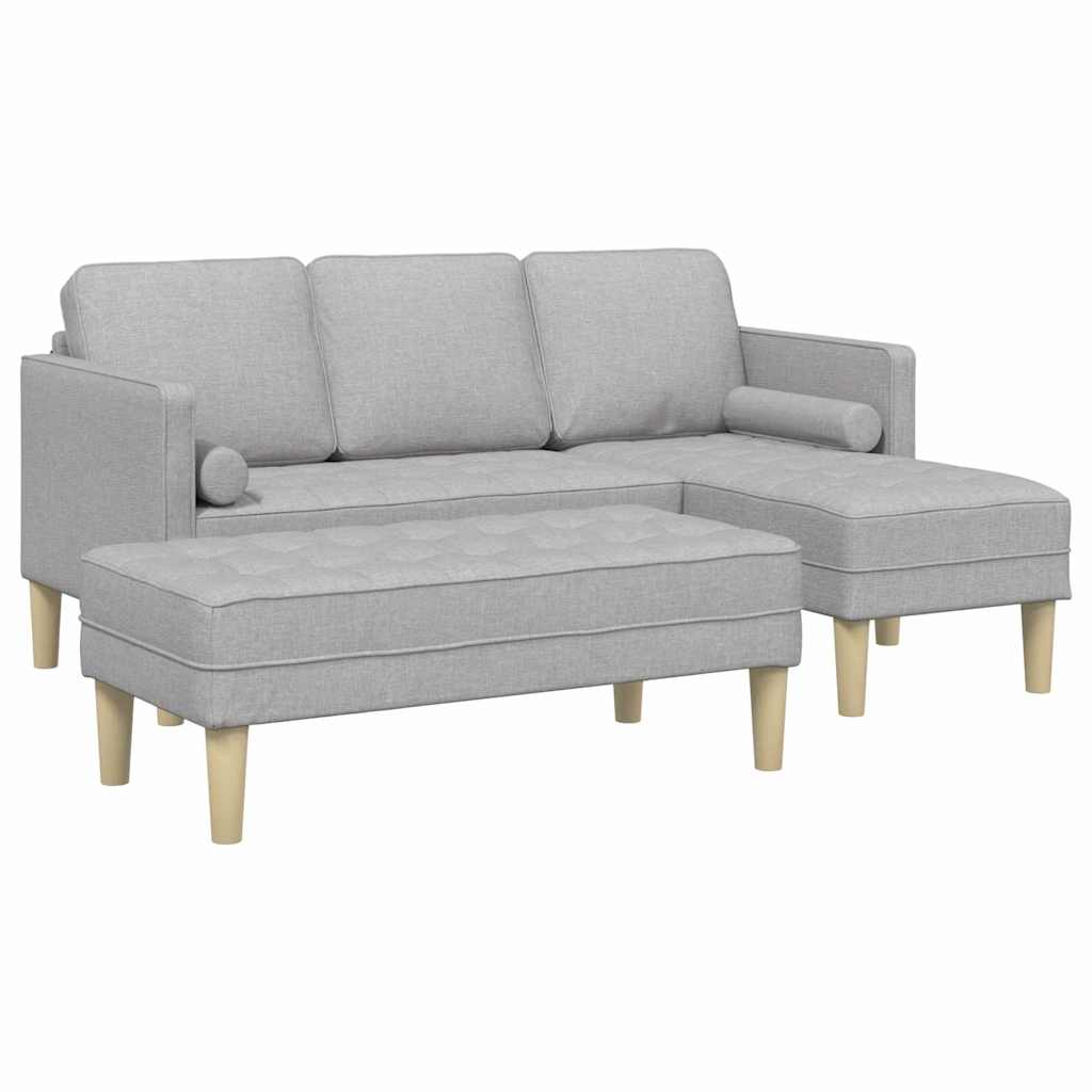 Set di divani 2 pcs Grigio Nuvola 173 x 131 x 67 cm Poliestere | homemem39
