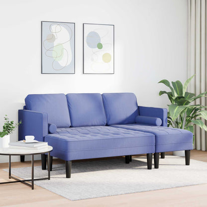 Set di divani con cuscino 2 pcs Blu jeans Poliestere | homemem39