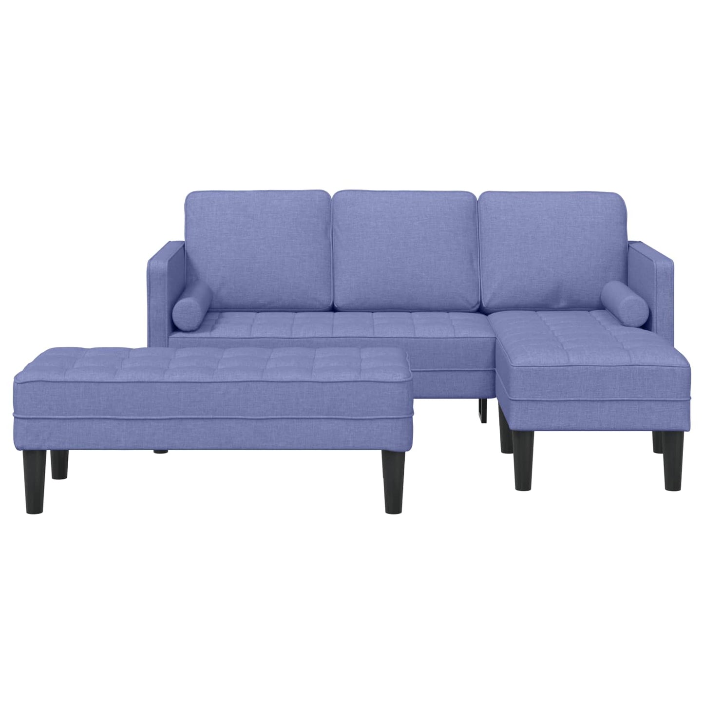 Set di divani con cuscino 2 pcs Blu jeans Poliestere | homemem39