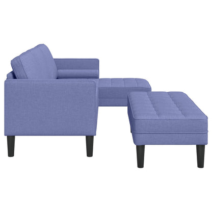 Set di divani con cuscino 2 pcs Blu jeans Poliestere | homemem39