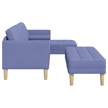 Set di divani con cuscino 2 pcs Blu jeans Poliestere | homemem39