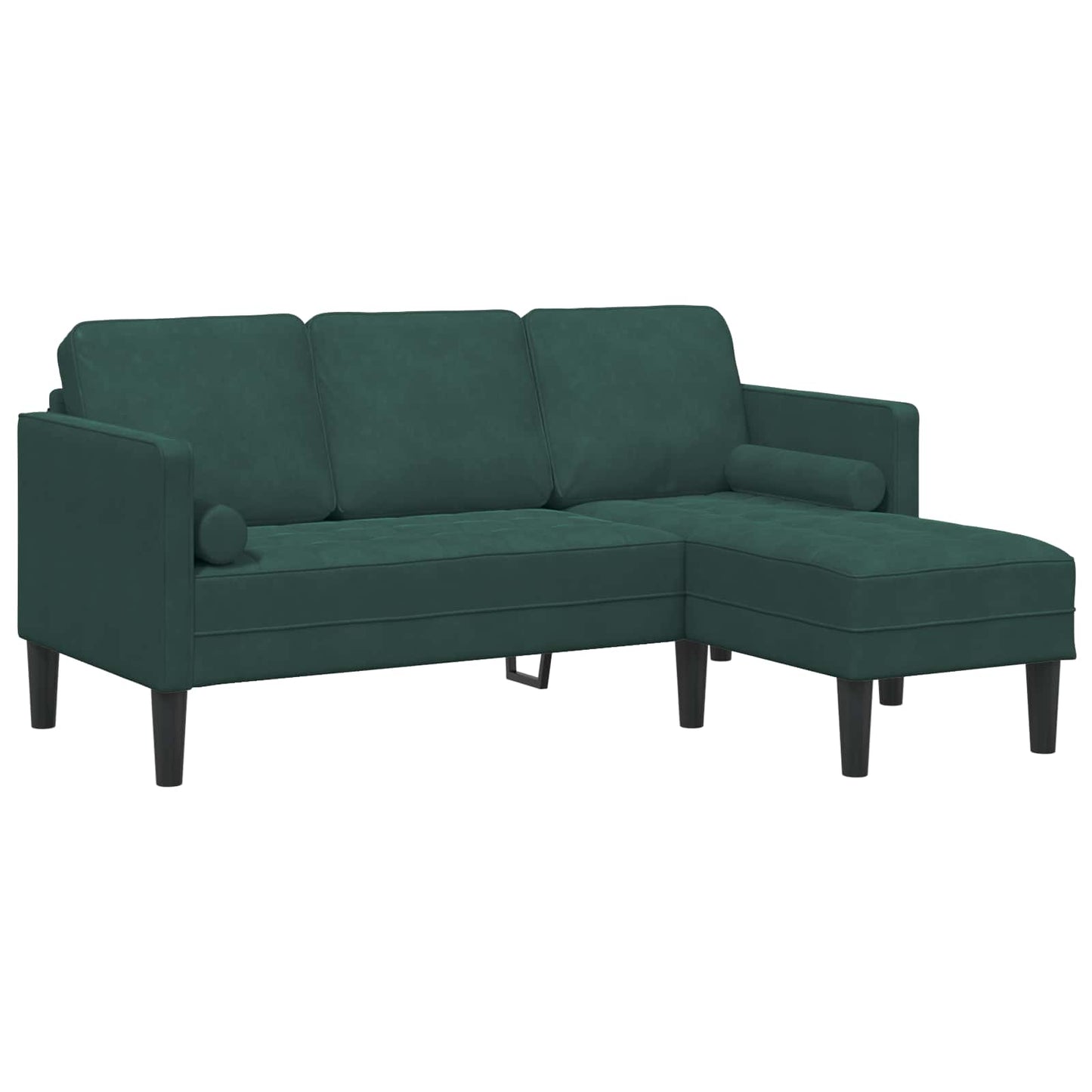 Set di divani con cuscino 2 pcs Verde Scuro Poliestere | homemem39