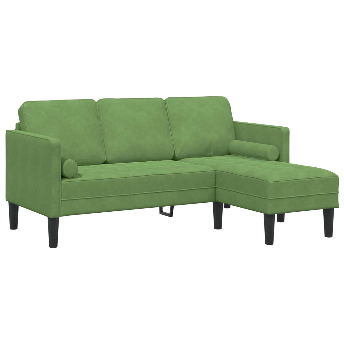 Set di divani con cuscino 2 pcs Verde chiaro Poliestere | homemem39
