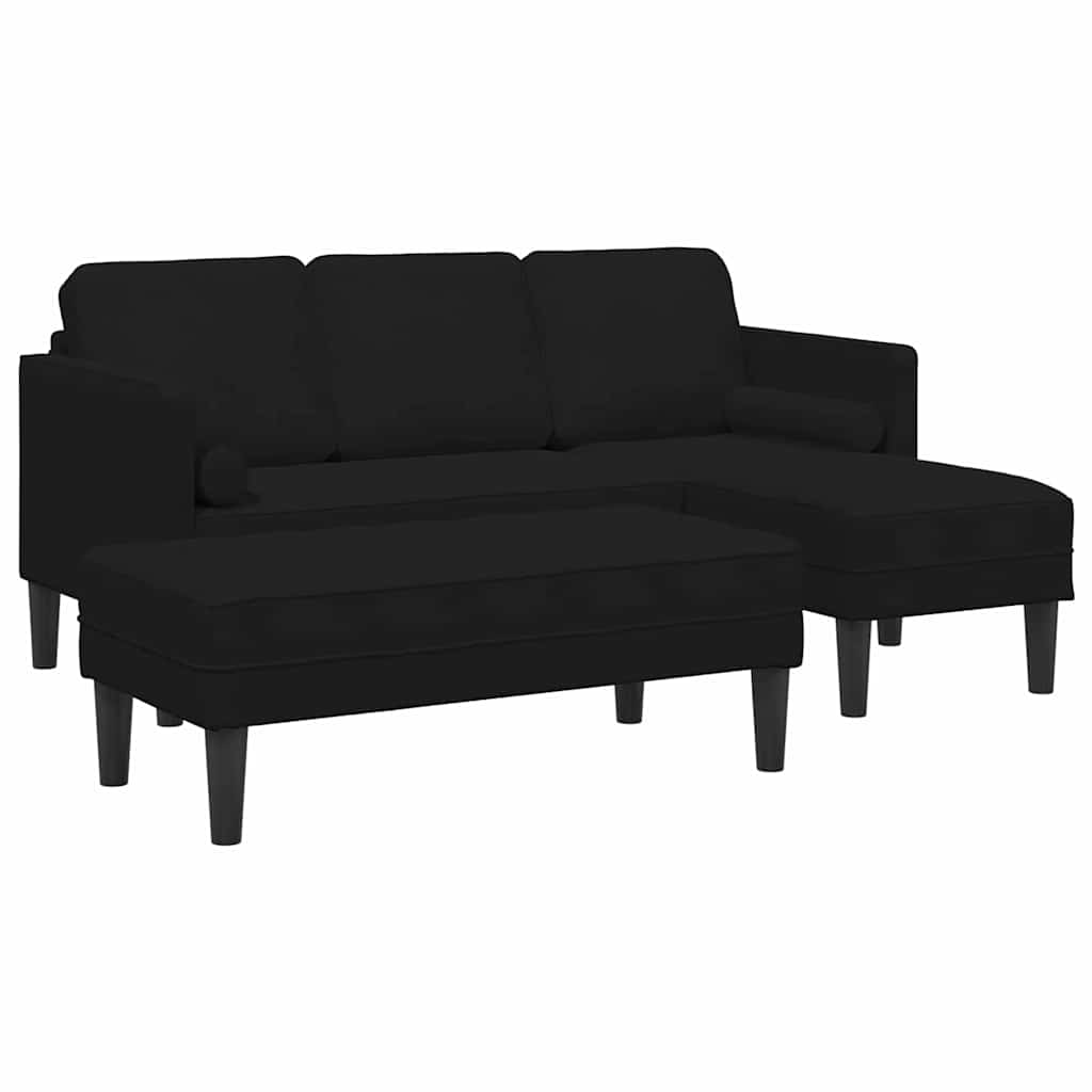 Set di divani 2 pcs Nero 173 x 131 x 67 cm Velluto - homemem39