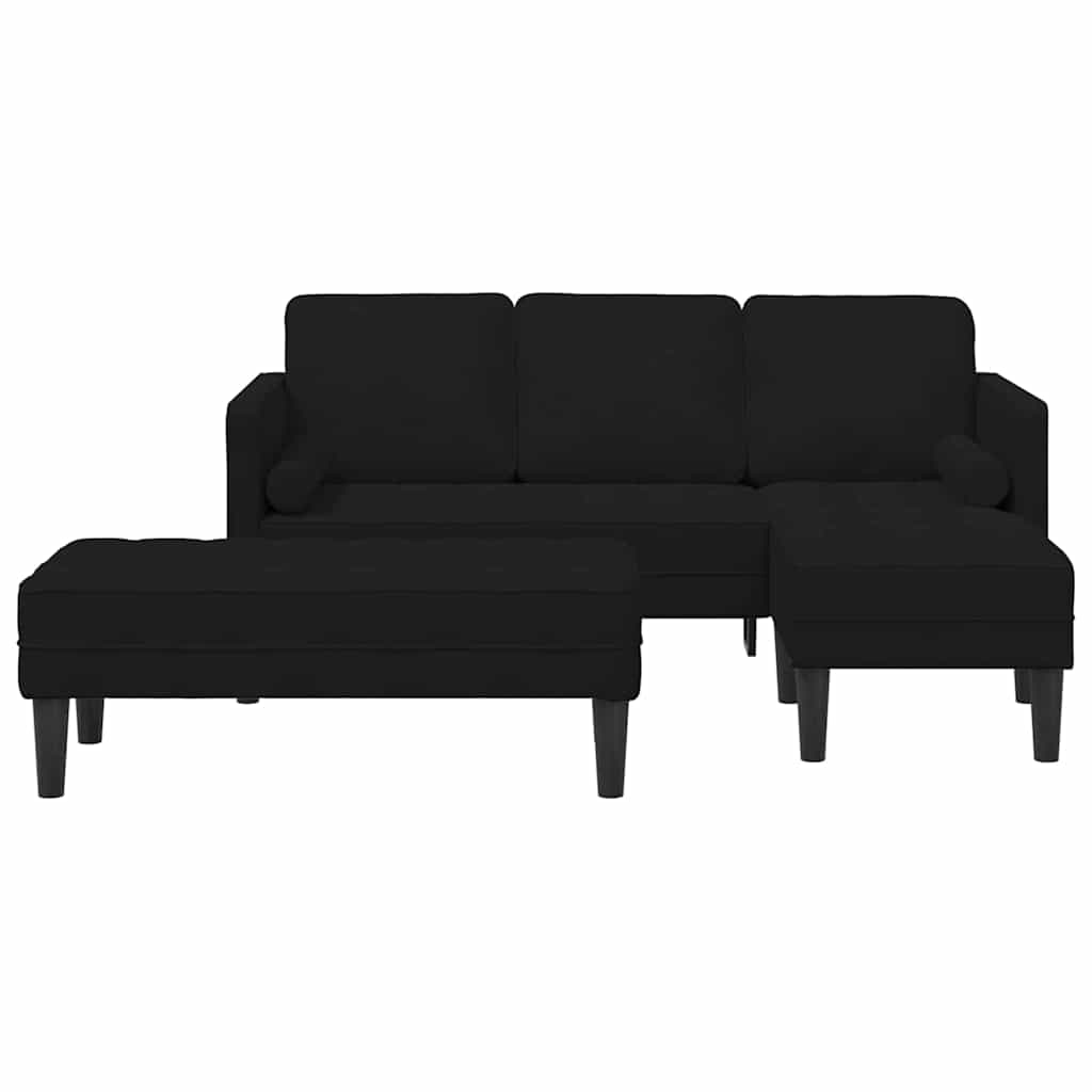Set di divani 2 pcs Nero 173 x 131 x 67 cm Velluto - homemem39