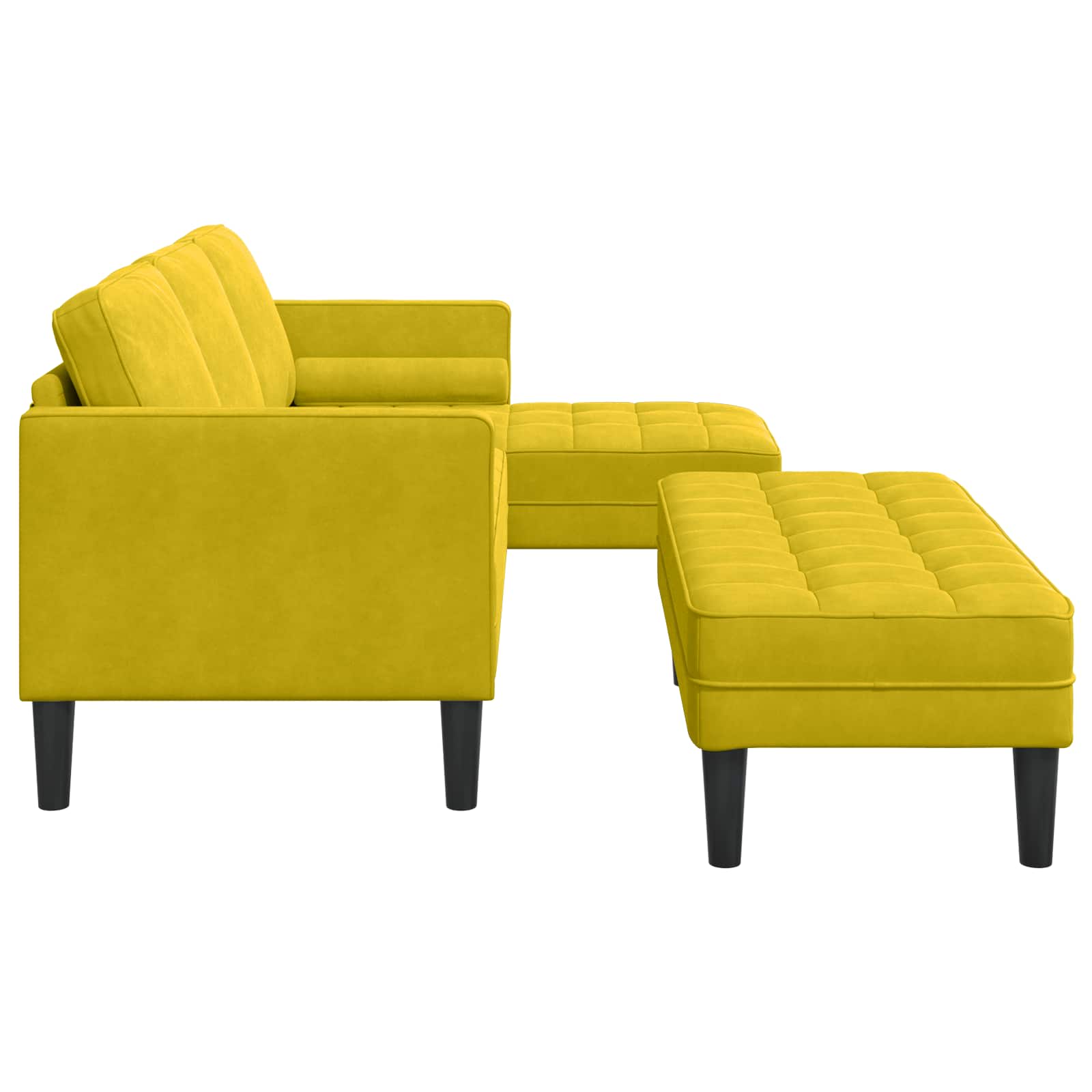 Set di divani con cuscino 2 pcs Giallo Poliestere | homemem39