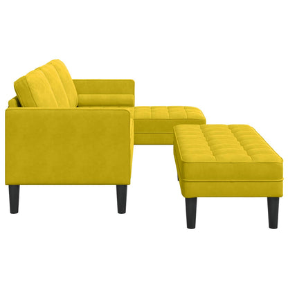 Set di divani con cuscino 2 pcs Giallo Poliestere | homemem39