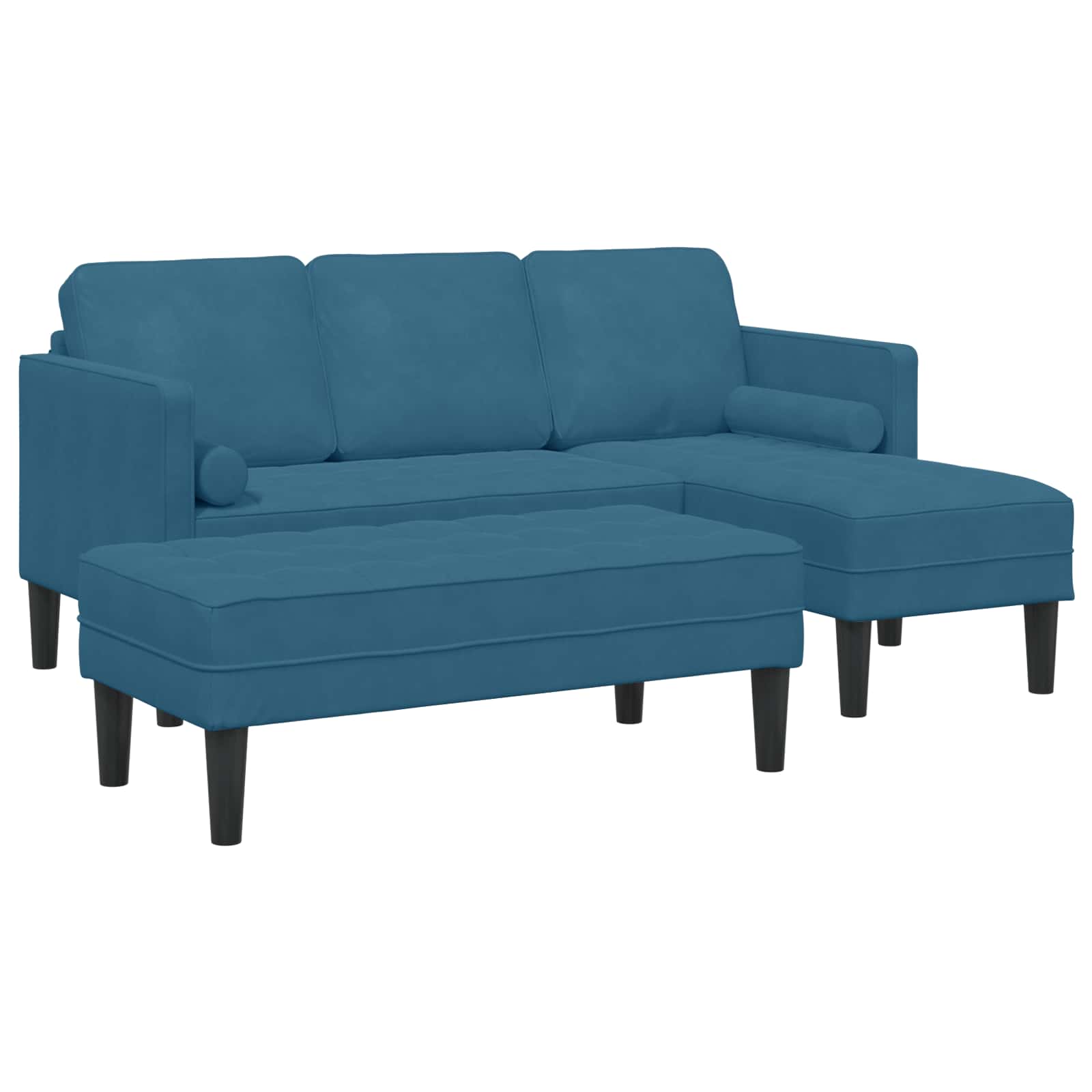 Set di divani con cuscino 2 pcs Blu Poliestere | homemem39