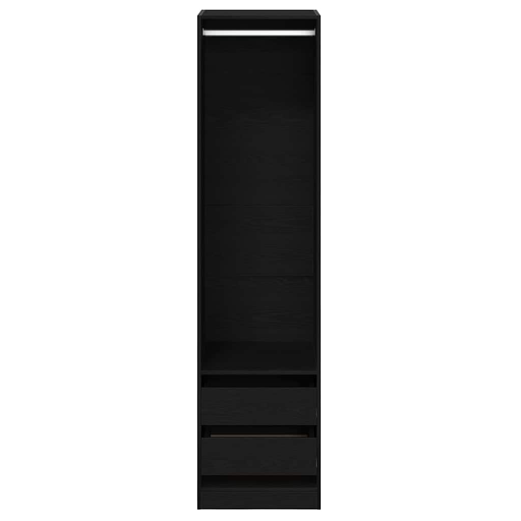 Guardaroba Rovere Nero 50 x 50 x 200 cm Legno ingegnerizzato | homemem39