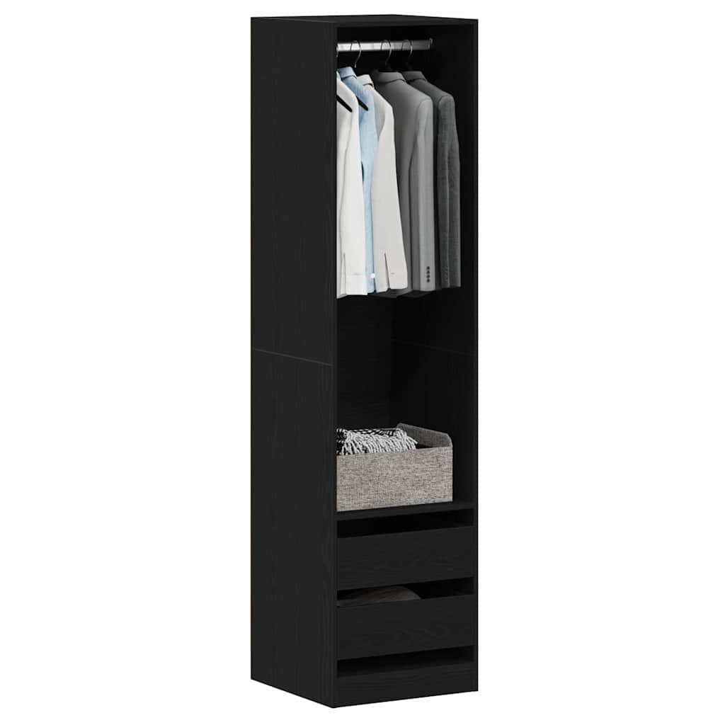 Guardaroba Rovere Nero 50 x 50 x 200 cm Legno ingegnerizzato | homemem39