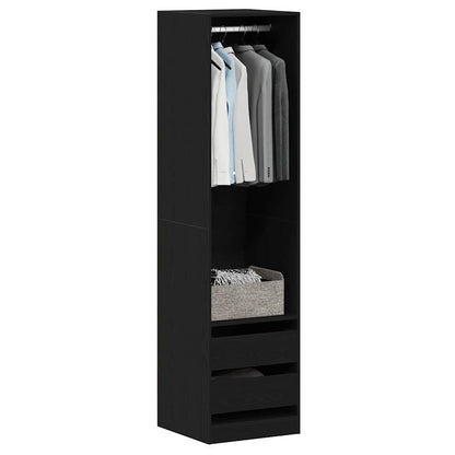 Guardaroba Rovere Nero 50 x 50 x 200 cm Legno ingegnerizzato | homemem39