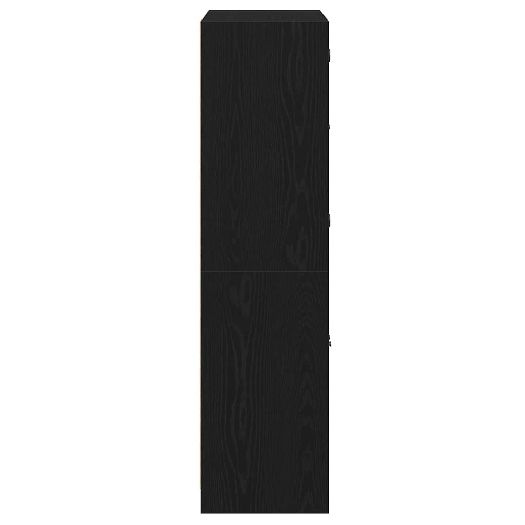 Credenza Nero 68 x 37 x 142 cm Legno multistrato - homemem39